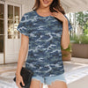 Blue Navy Camouflage Women's T-Shirt
