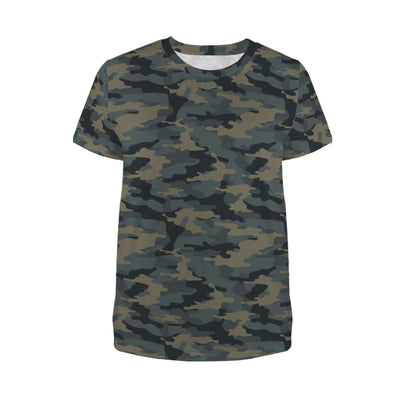 Dark Woodland Camouflage Women's T-Shirt