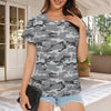 Gray Camouflage Women's T-Shirt