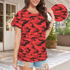 Red Camouflage Women's T-Shirt