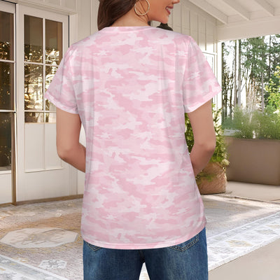 Light Pink Camouflage Women's T-Shirt