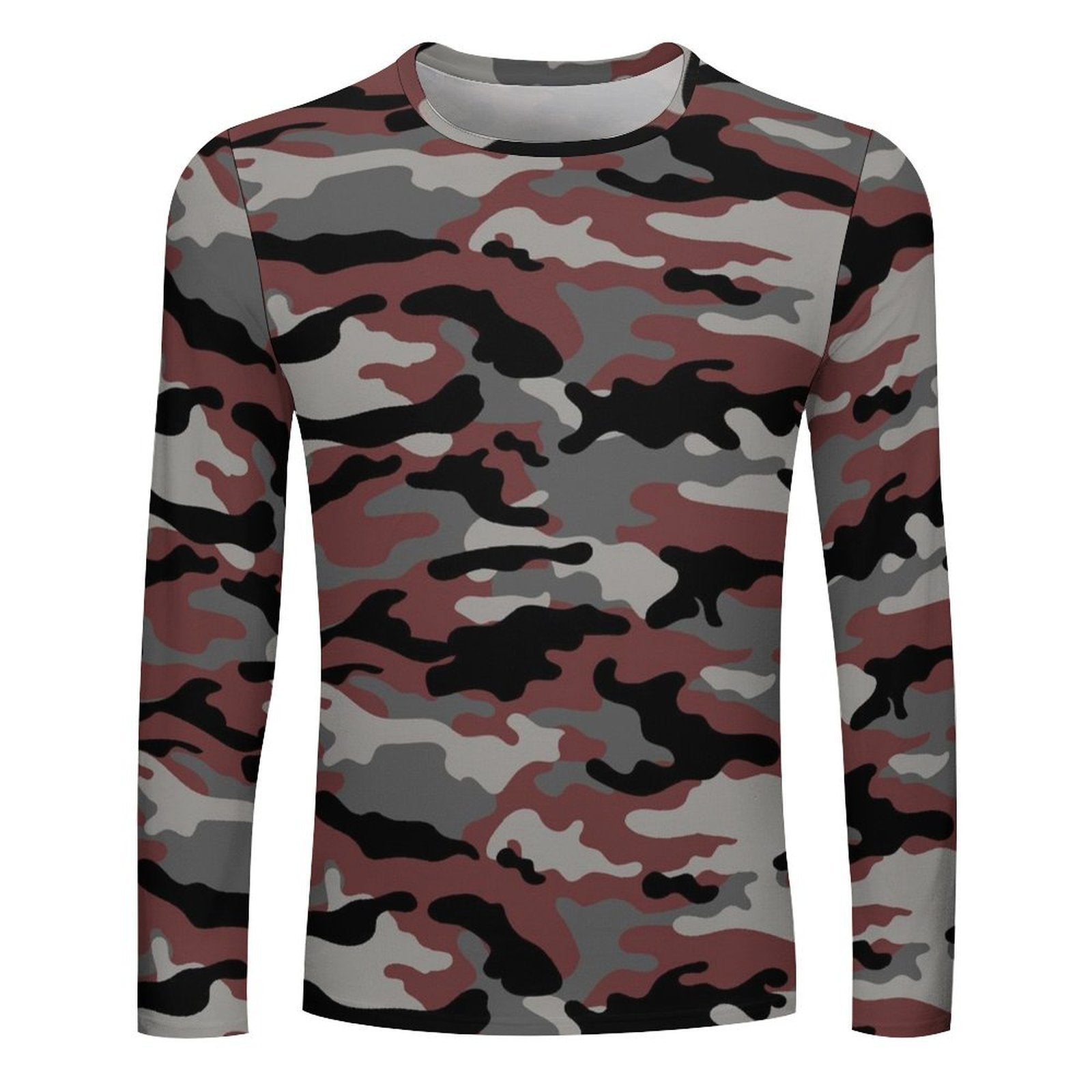 Red Camouflage Long Sleeve Shirt