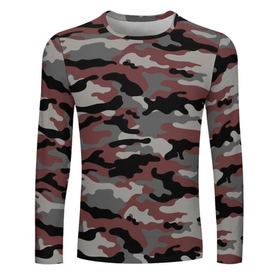 Red Camouflage Long Sleeve Shirt