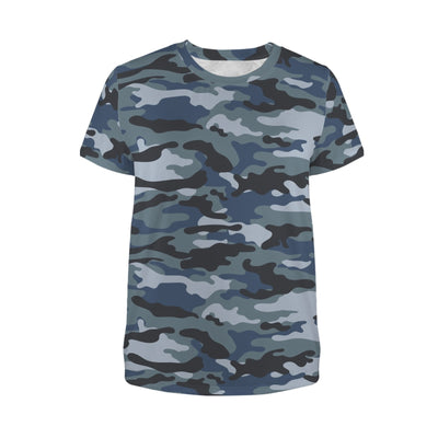Blue Navy Camouflage Women's T-Shirt
