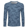 Steel Blue Navy Camouflage Long Sleeve Shirt