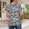 Gray Camouflage Women's T-Shirt