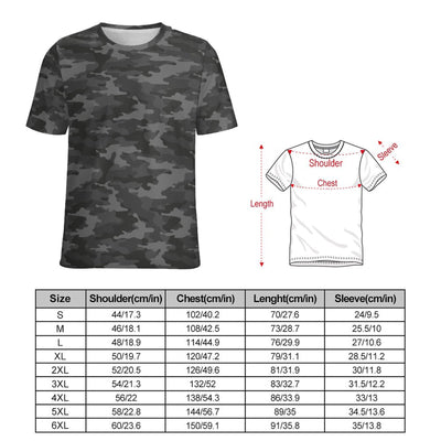 Dark Gray Camouflage T-Shirt