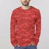 Red Camouflage Long Sleeve Shirt