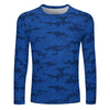 Dark Blue Navy Camouflage Long Sleeve Shirt
