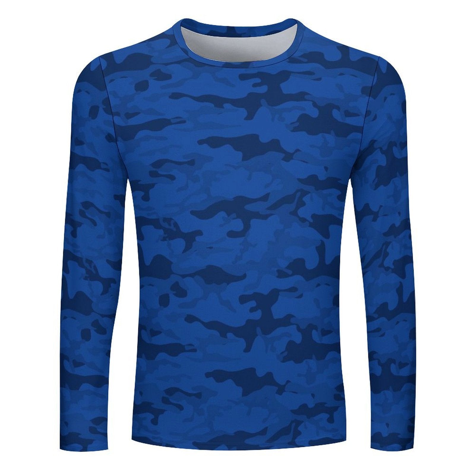 Dark Blue Navy Camouflage Long Sleeve Shirt