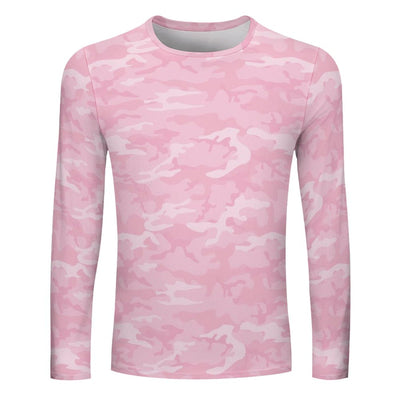 Light Pink Camouflage Long Sleeve Shirt