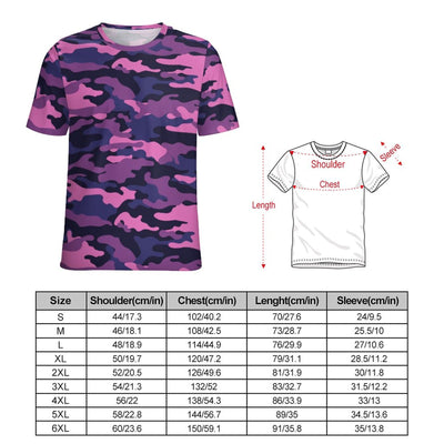 fluorescent Pink Purple Camouflage T-Shirt