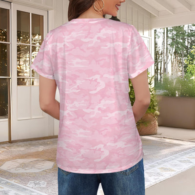 Light Pink Camouflage Women's T-Shirt