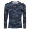 Dark Blue Navy Camouflage Long Sleeve Shirt