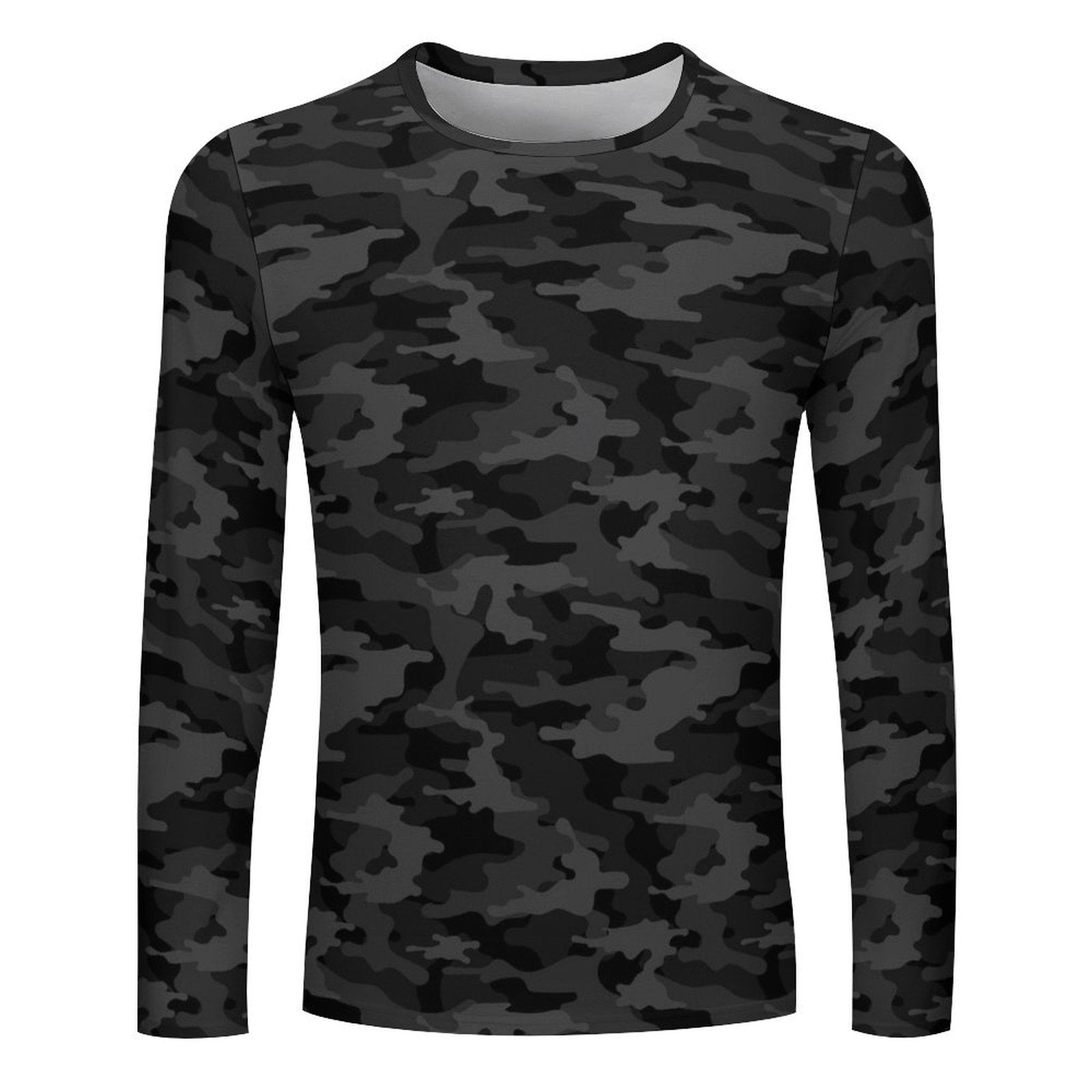 Dark Gray Camouflage Long Sleeve Shirt