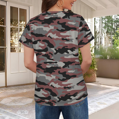 Red Camouflage Women's T-Shirt