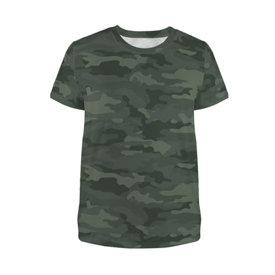 Dark Woodland Camouflage Women's T-Shirt