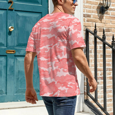 Light Red Pink Camouflage T-Shirt