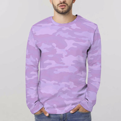 Light Purple Camouflage Long Sleeve Shirt