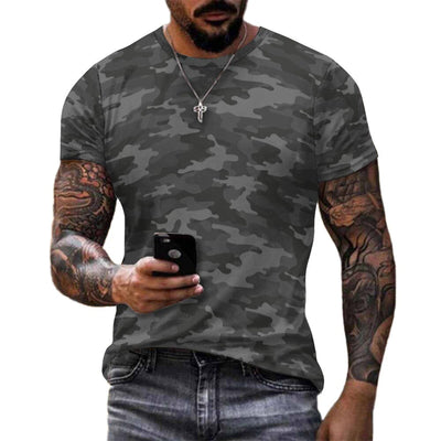 Dark Gray Camouflage T-Shirt