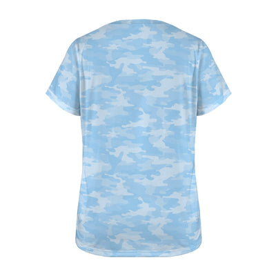 Light Blue Camouflage Women's T-Shirt