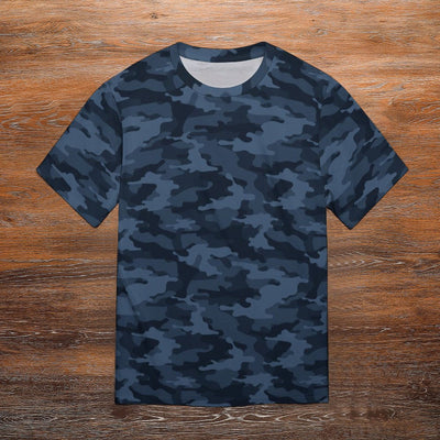 Dark Blue Navy Camouflage T-Shirt