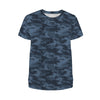 Dark Blue Navy Camouflage Women's T-Shirt