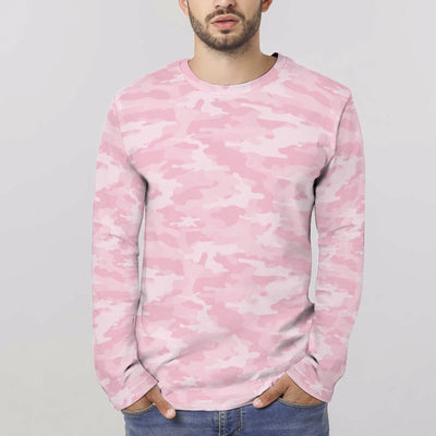Light Pink Camouflage Long Sleeve Shirt