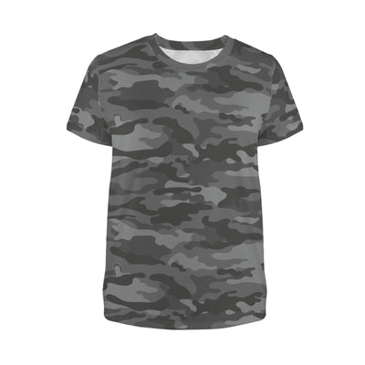 Gray Camouflage Women's T-Shirt