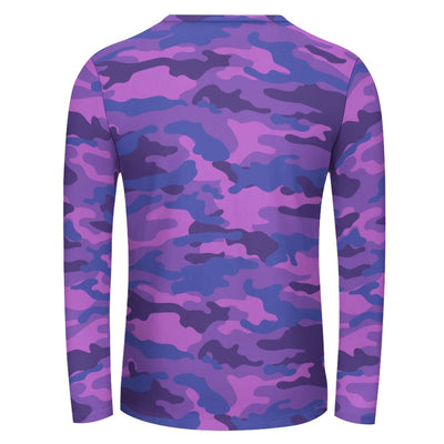 fluorescent Pink Purple Camouflage Long Sleeve Shirt