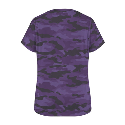 Dark Purple Camouflage Women's T-Shirt