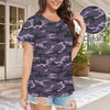 Dark Purple Camouflage Women's T-Shirt