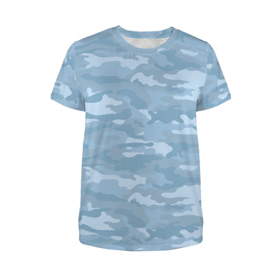 Light Blue Camouflage Women's T-Shirt