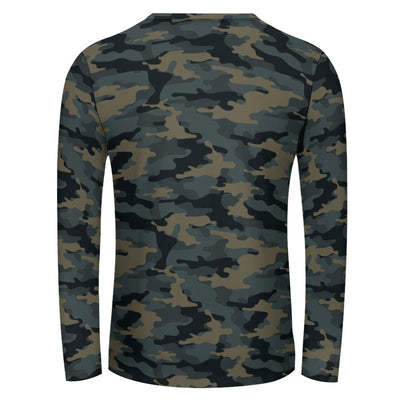 Dark Woodland Camouflage Long Sleeve Shirt