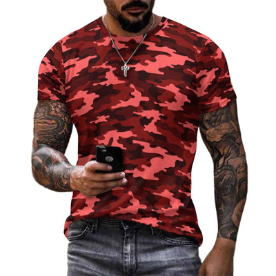 Dark Red Camouflage T-Shirt