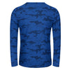 Dark Blue Navy Camouflage Long Sleeve Shirt