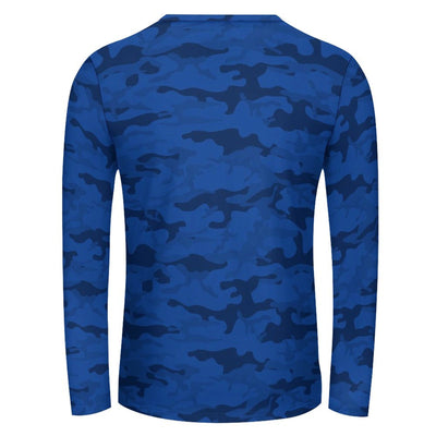 Dark Blue Navy Camouflage Long Sleeve Shirt