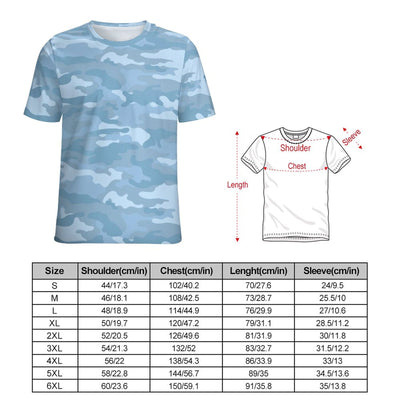 Light Blue Camouflage Men's T-Shirt