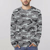 Gray Camouflage Long Sleeve Shirt