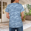 Light Blue Camouflage Women's T-Shirt