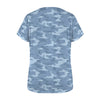 Light Blue Camouflage Women's T-Shirt