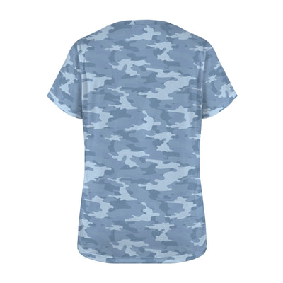 Light Blue Camouflage Women's T-Shirt