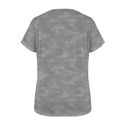 Gray Camouflage Women's T-Shirt