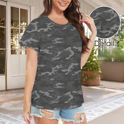 Dark Gray Camouflage Women's T-Shirt