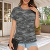 Gray Camouflage Women's T-Shirt