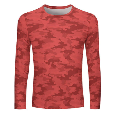 Red Camouflage Long Sleeve Shirt