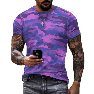 fluorescent Pink Purple Camouflage T-Shirt