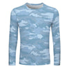 Light Blue Camouflage Unisex Long Sleeve Shirt