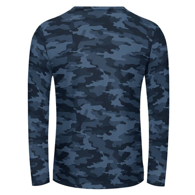 Dark Blue Camouflage Long Sleeve Shirt