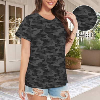 Dark Gray Camouflage Women's T-Shirt